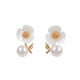 SS22 Flower Pearl Stud Earrings