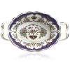 Queen Victoria fine bone china basket a with design featuring gold plated rims, Queen Victoria's name cipher on the inner side and floral patterns on the inner and outer sides.  thumbnail