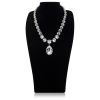 Coronation  crystal necklace inspired on Her Majesty Queen Elizabeth II original coronation necklace on a velvet bust. thumbnail