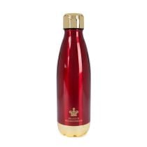 red metal water bottle with gold lid and base and 'Palace of Holyroodhouse' printed on the bottle
