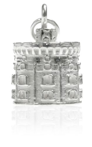 silver charm of the Round Tower at Windsor Castle for a charm bracelet 