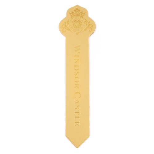 Gold bookmark featuring the words 'Windsor Castle' and the Windsor crest.