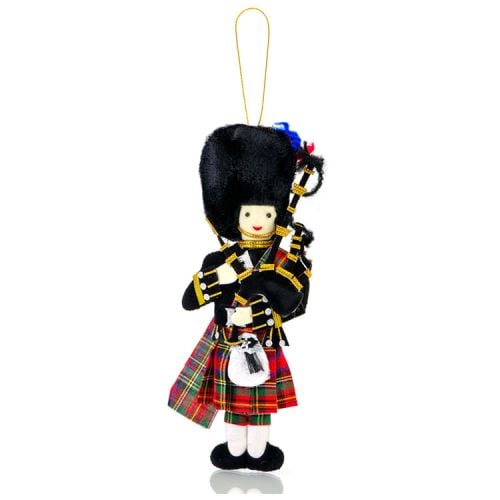 Scottish Piper fabric christmas decoration. 