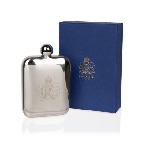 Stainless steel hipflask with CIIIR engraving