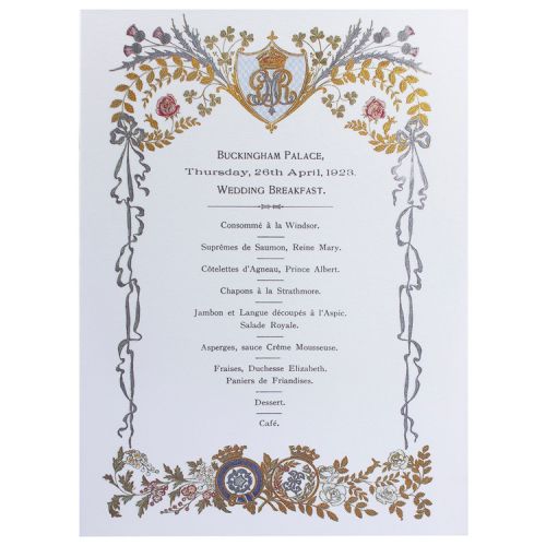 Buckingham Palace Wedding Breakfast Notecards