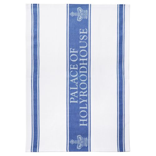 Palace Of Holyroodhouse Blue Waffle Tea Towel