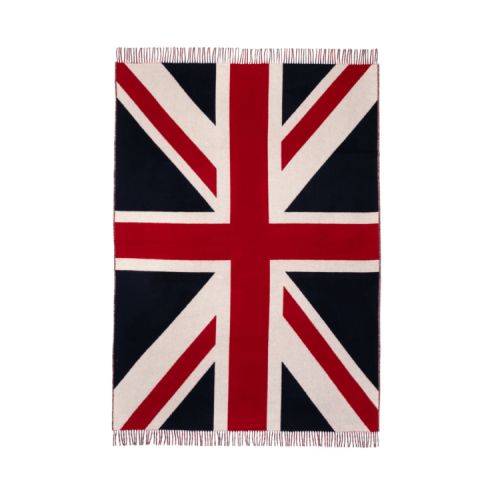 Open union jack blanket with fringing