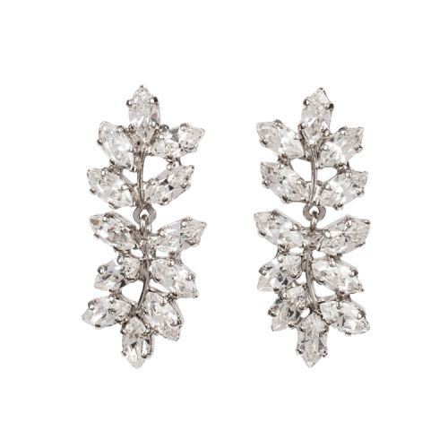 Buckingham Palace Crystal Leaf Earrings