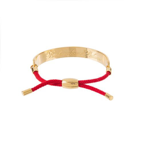 Halcyon Days for Buckingham Palace Red Motif Friendship Bracelet 