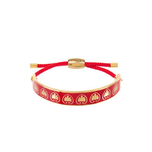 Halcyon Days for Buckingham Palace Red Motif Friendship Bracelet 
