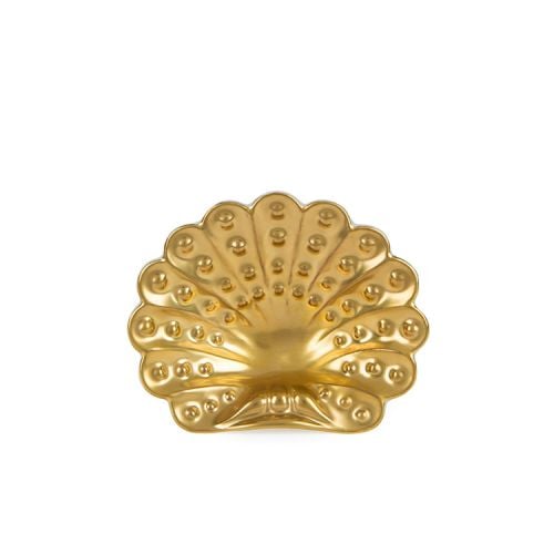 shell shaped gold trinket dish