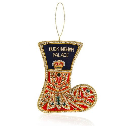 Buckingham Palace Navy and Red Stocking Decoration