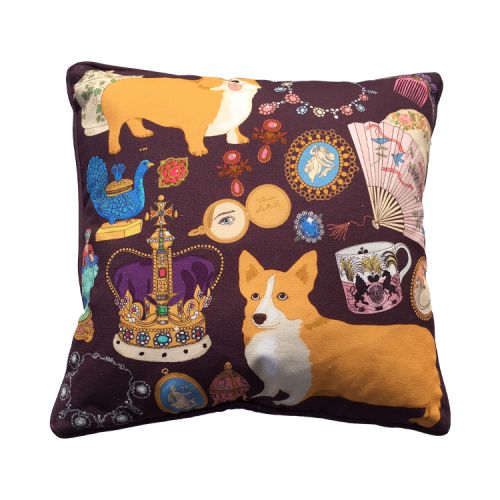 Karen Mabon 'Oh So Royal' Purple Cushion
