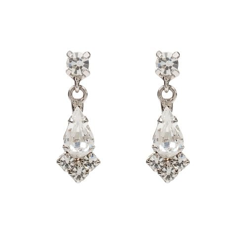 These crystal drop earrings are pear-shaped with brilliant cut crystals of the highest quality glass to create a unique and sparkling design