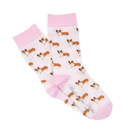 Children's Pink Corgi Socks