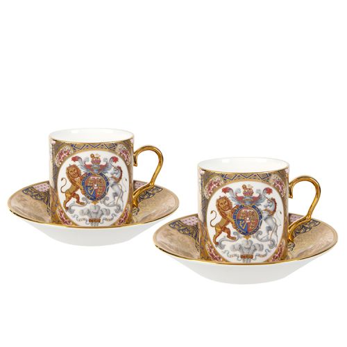Chinoiserie Two Cup and Saucer Set