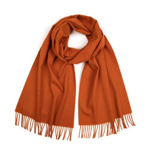 orange scarf with fringing