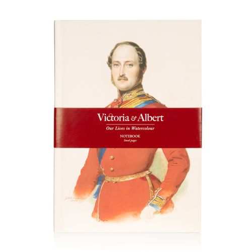 Notebook featuring a watercolour of Prince Albert on the front cover