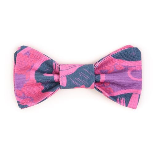 Bow tie made from purple parrot material