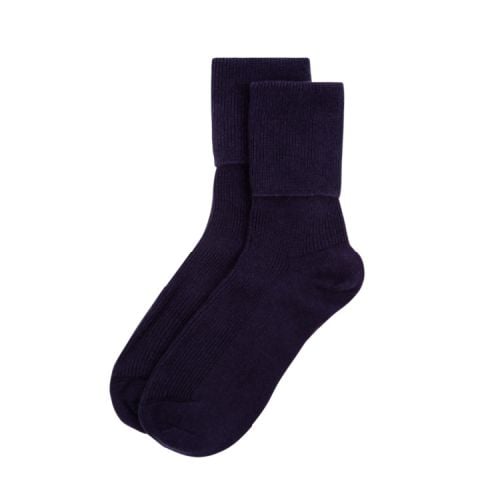 Navy cashmere socks 