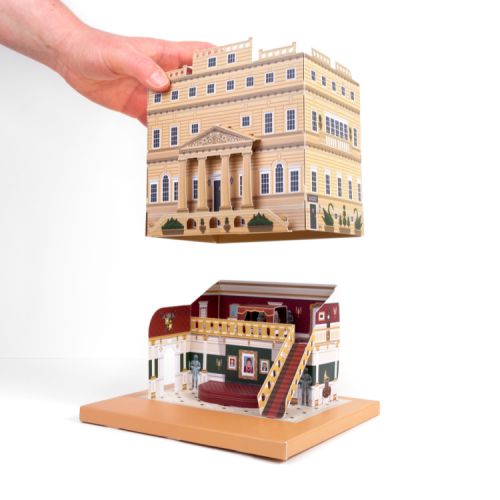 Build Your Own Stately Home kit featuring an illustration of a grand stately home