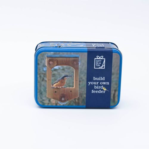 Rectangular tin showing how to make your own bird feeder
