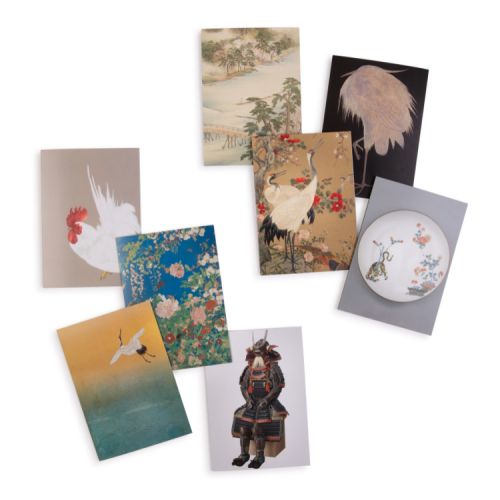 Eight notecards featuring Japanese designs