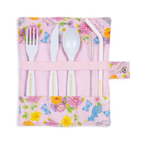 alt

Floral pink cutlery wrap. White fork, knife, spoon, straw and straw cleaner