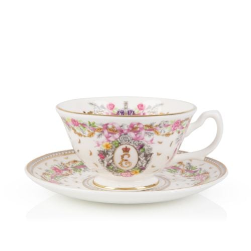 Teacup and saucer front on