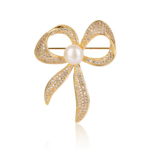 Holbein Pearl Bow Brooch 