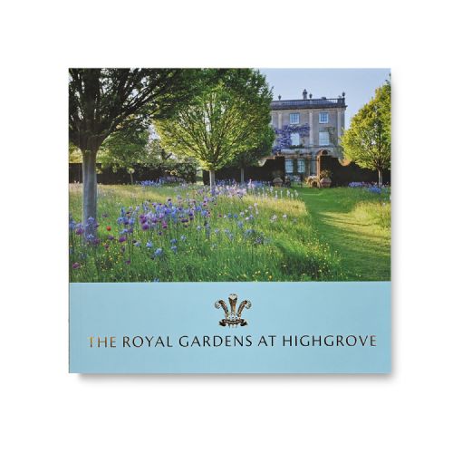 Front cover of Highgrove guide book. Photograph of the garden and exterior of Highgrove.