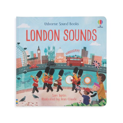 book called london sounds with illustrations of London landmarks and a walking band