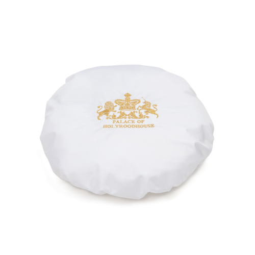 White show cap with Palace of Holyrood House writing and crest 