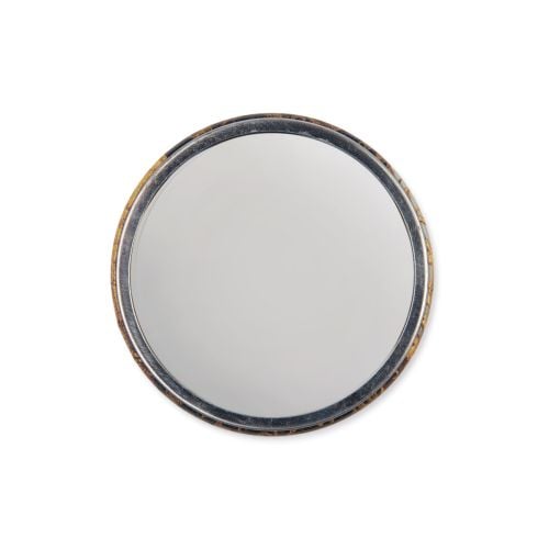 round magnet with decoration in black and gold 