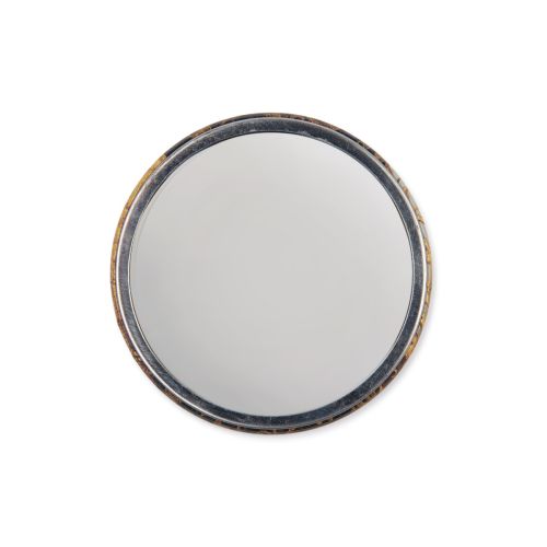 round magnet with decoration in black and gold 