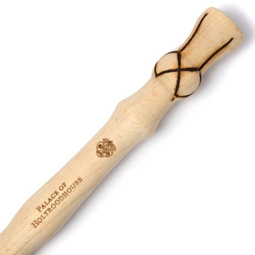 Wooden Palace of Holyroodhouse porridge spurtle with scottish stag etched on. 