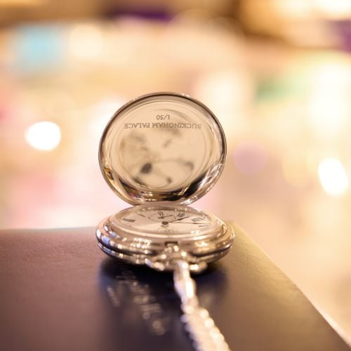 Livery Chrome Pocket Watch in Mappin & Webb presentation box. 