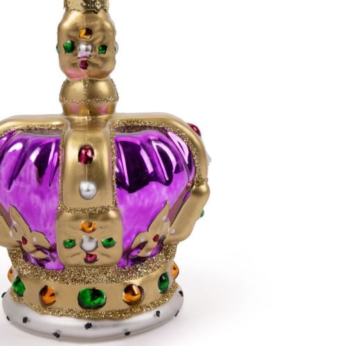 Royal Crown glass Christmas decoration. 