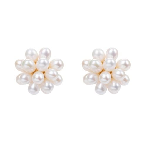 Pearl cluster studs.