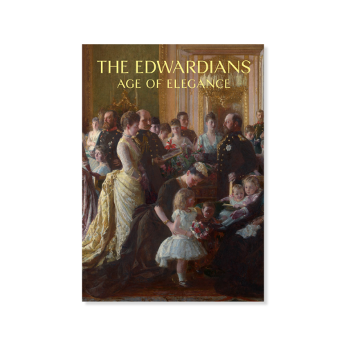 The Edwardians: Age of Elegance book cover featuring a painting from the exhibition. 