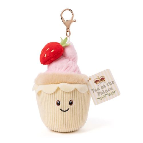 Smiley cupcake plush keyring. 