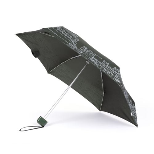 Open Windsor Castle facade umbrella in green.