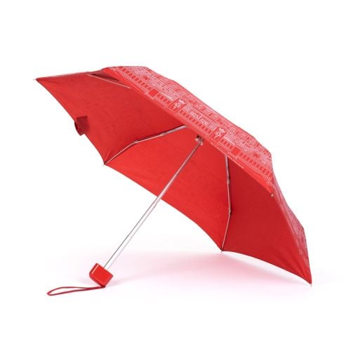 Open Buckingham Palace Facade Umbrella in red featuring the facade of Buckingham Palace. 