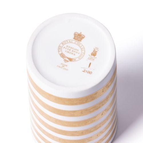 Royal Collection limited-edition fine bone china beaker with hand-finished gold decoration and matching gold presentation box, commemorating the 21st birthday of HRH Prince William of Wales.