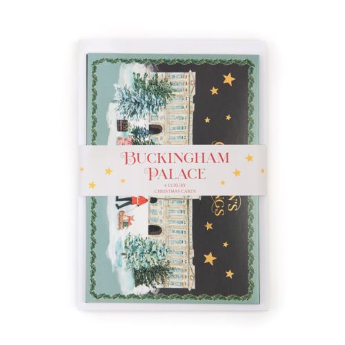 pack of cards depicting buckingham palace with white band with stars