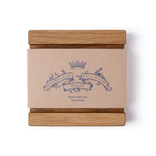 4 slice oak toast rack embossed with property of the Royal kitchen