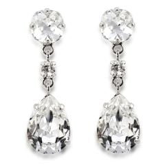 Coronation Swarovski crystal drop earrings inspired on Her Majesty Queen Elizabeth II original coronation earrings. 