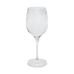 Etched crystal white wine glass.