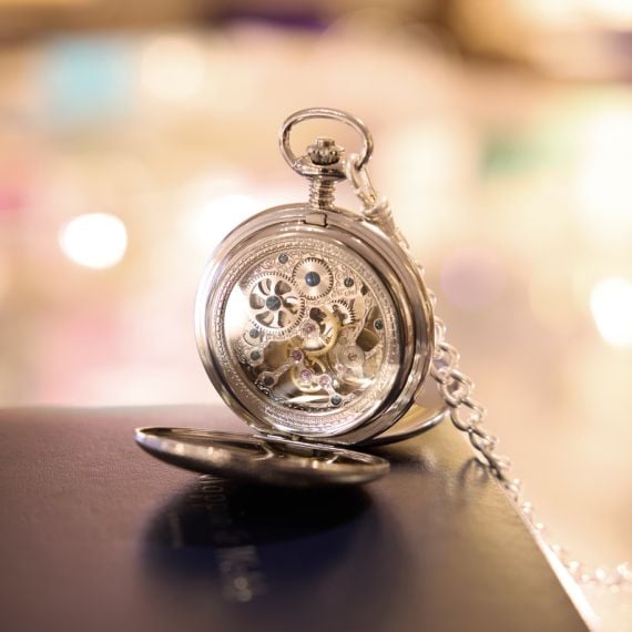 Detail of Chrome Livery Pocket Watch. Detail of Chrome Livery Pocket Watch.