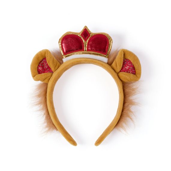 Lion with crown headband.
Lion with crown headband.